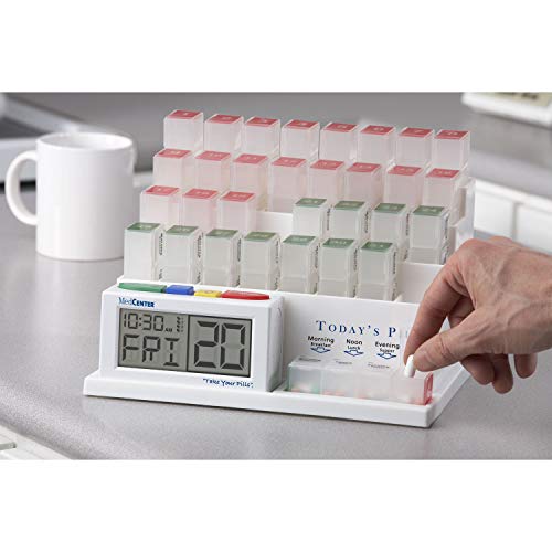MedCenter (70265) 31 Day Pill Organizer with Reminder System Careful