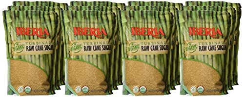 IBERIA ORGANIC TURBINADO RAW CANE SUGAR, 1.5 LBS (PACK OF 12)