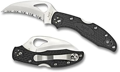 SPYBYR Hawkbill, Black FRN Handle, Serrated