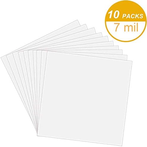 10 Pack 4 Mil CLEAR Mylar Stencil Sheets, 12" x 12" Blank Stencils ...
