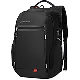 LUXUR 37L Laptop Backpack USB Charging Port Nylon Waterproof Casual School Business Travel Daypack