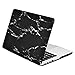 TOP CASE – 2 in 1 Bundle Deal Black Marble Pattern Rubberized Hard Case + Keyboard Cover Compatible with Apple MacBook Pro 15