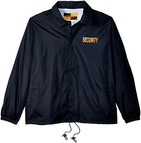 Solar 1 Clothing WB02 Coaches Windbreaker with Screen Printing Security, Navy, 2XL