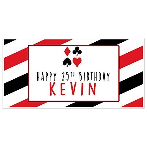 Amazon Com Poker Cards Birthday Banner Party Decoration Backdrop