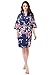 Kimono Robes for Women Floral Peacock Short Silk Bridesmaid Robes Wedding Party