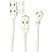 AXIS 45503 6-Feet 3-Outlet White Wall Hugger Indoor Extension Cord