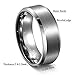King Will BASIC Unisex 8mm Tungsten Carbide Matte Polished Finish Wedding Engagement Band Ring 15