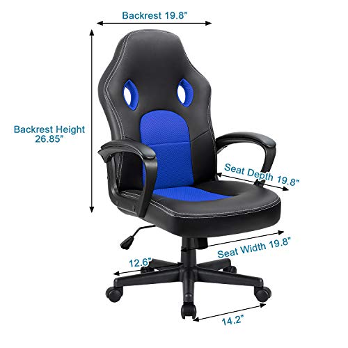 image for Furmax Office Chair Desk Leather Gaming Chair, High Back Ergonomic Adj