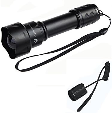 Skysted X20 Adjustable Focus Lens Original OSRAM IR 850nm LED Infrared Light Night Vision Hunting Flashlight Zoomable Torch + Rat Tail(IR 850nm)
