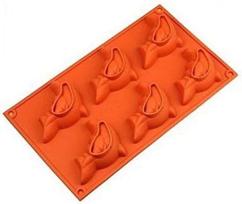 Yunko 6 Cavity Dolphin Silicone Baking Cake Mold Ice Cube Cookie Mold Soap Candle Mould