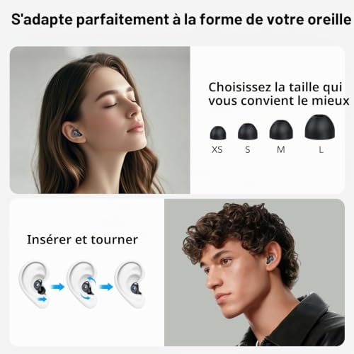 Bouchon D'oreille Pour Dormir, Boule Quies en Silicone Anti Bruit 45 dB