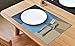 AMZMOO Placemats,Set of 4 Placemats,Dining Table Mat Anti-Slip,Heat Insulation PlaceMat,Table Mats Set of 4 (A-Blue)