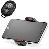 Manfrotto Universal Smartphone Clamp and a Bonus Ivation Wireless Bluetooth Camera Shutter Remote Controller for Apple and Android Phones