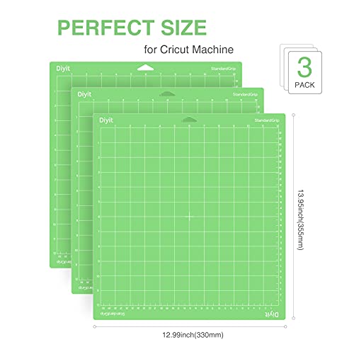DIYIT 12x12 Cutting Mat Standard Grip for Cricut Maker 3/Maker/Explore