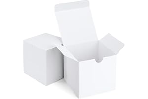 Eupako Gift Boxes 4x4x4 50 Pack White Kraft Paper Box with Lids Party Favor Boxes for Bridesmaids Proposal, Crafting, Cupcake, Wedding, Christmas