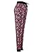 Bentibo Women's Floral Tribal Aztec Pattern Printed Leggings Stretch Pocket Jogger Pants Hot Pink L