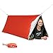 ATEPA Lightweight Outdoors Reflective Emergency Survival Shelter Tube Tent | Waterproof | Mylar Thermal | Steel Tent Pegs and Pope Included | Red