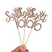 Donoter 48 Pcs Rose Gold Glitter Sweet 16 Cupcake Toppers 16th Cupcake Picks for Birthday Anniversary Decorations