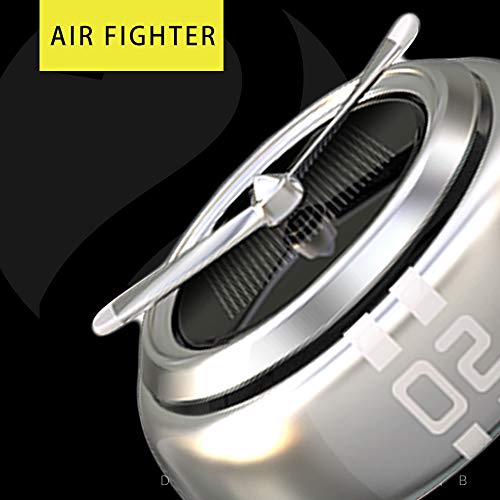 QBUC Car Air Freshener Solar Energy Rotating Cologne Car Aromatherapy Diffuser Interior Decoration Accessories Essential Oil Diffuser for Car Home(B-Silver)