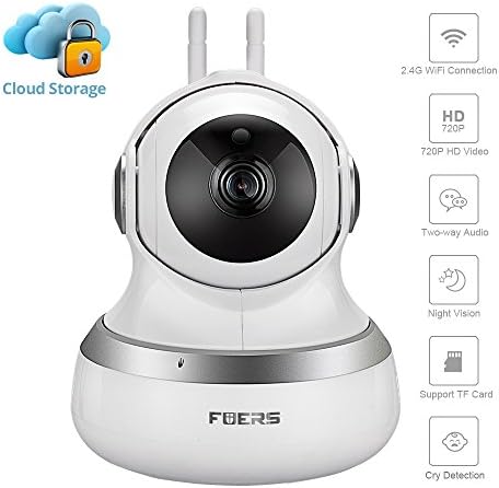 Paimeier Wireless Security Camera, Cloud Storage Live Steam Baby/Dog Monitor Night Vision HD Home Surveillance Cameras with Motion Sounds Detection Pan/Tilt