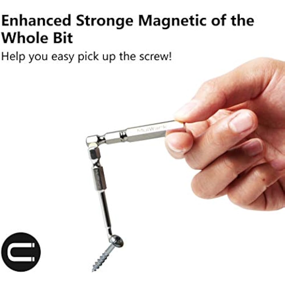 Hex Head Allen Wrench Drill Bit Set 20PC (10pc Metric & SAE), 2.3" Long