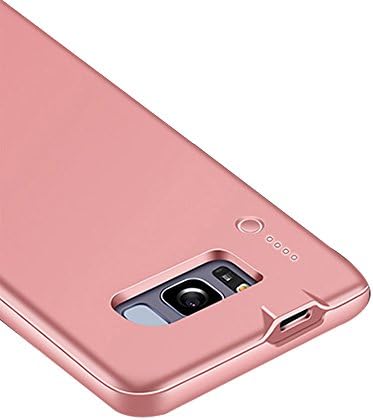 Galaxy S8 Plus Battery Case,Smaiphone Ultra Thin Extended Rechargeable Charging Case for Samsung Galaxy S8 Plus with 5000mAh Capacity/Portable Battery Juice Pack (6.2"- S8 Plus - Rose Gold)