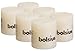 Bolsius Rustic Set of 6 Pillar Candles 4X 4 Inch Ivory - Romantic Unscented Dripless Dinner Decoration Table Candles Modern Look Great for Wedding, Home Décor, Bath, Gifts, (100x100mm)
