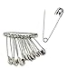 Katzco 100 Piece Safety Pins Set - Coiled Design with Nickel Plated Steel 1-3/4 Inches - for All Types of Fabrics and Clothing, Arts and Crafts Projects and Fishing