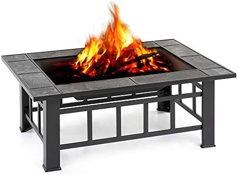 金属庭裏庭火災ピットパティオ長方形ファイヤーピットストーブbrazierの屋外暖炉w ファイヤー