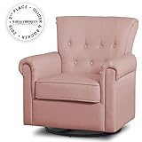 Delta Children Harper Glider Swivel Rocker Chair, Blush