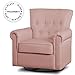 Delta Children Harper Glider Swivel Rocker Chair, Blush