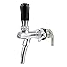 FERRODAY Short Shank Adjustable Faucet Brass Body Stainless Steel Core Draft Beer Faucet No-Rust Plated Beer Faucet for Kegerator Adjustable Beer Tap for Homebrew 5/16 Barbed Fitting Beer Tap
