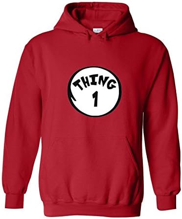 Cleefs Shirts HOODIE Men's Thing DR Seuss 1 2 3 4 5 6 7 8 9 Sweatshirt S-4XL (XX-Large, Thing Red 1)