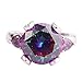 Psiroy 925 Sterling Silver Created Rainbow Topaz Filled Solitaire Engagement Ring