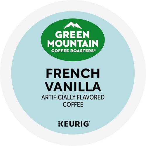 GREEN MOUNTAIN COFFEE ROASTERS FRENCH VANILLA COFFEE, KEURIG SINGLE-SERVE K-CUP PODS, LIGHT ROAST, 32 COUNT