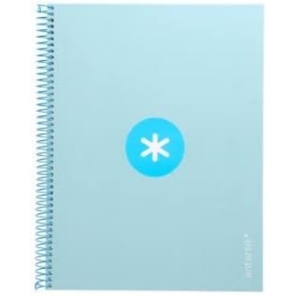 Antartik Liderpapel Spiral Notebook A4 Micro Cover Lined 80h 90g Horizontal 1 Band 4 Drills Sky Blue