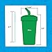 Re-Play Made in USA 2pk Straw Cups with Reversable Straws Plus Bonus 2 Replacemnent Straws - Sky Blue, Lime Green