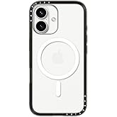 CASETiFY Compact iPhone 16 Case [Slim and Sleek/Compatible with Magsafe / 4 ft. 2X Military Grade Drop Protection] - Clear Black