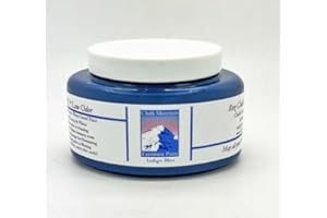 Chalk Mountain Brushes Quality Chalk Furniture Paint. Zero VOC and Low Odor. 54 Beachy and Earthy Colors. (8oz #46 Indigo Blue)