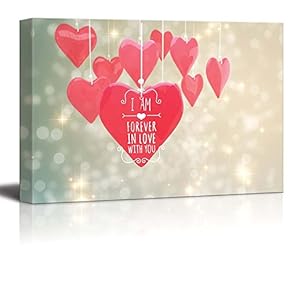 Valentines Message Against Light Design Shimmering on Silver - Canvas Art Wall Art - 12" x 18"