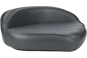 AMARINEPLAY Casting Seat Fishing Bass Boat Seat,Marine Grade Vinyl Exterior Universal Pro Casting Deck Seat for Fishing Jon Bass Tracker Pro Butt Chair, Dark Grey-1Pack,15”W x 11”D x 6”H