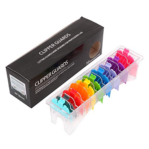10Pcs Colorful Clipper Guards,Professional Hair Clipper Guards Set 1/16