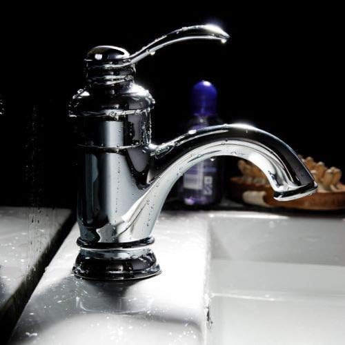 Wovier Waterfall Basin Mixer Tap, Single Handle Single Hole Bathroom Sink Faucet,Chrome Finish, Silver - Image 5