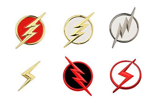 XCOSER Flash Badges Series Set Flash Symbol Logo Badge Props Accessories6pcs/set