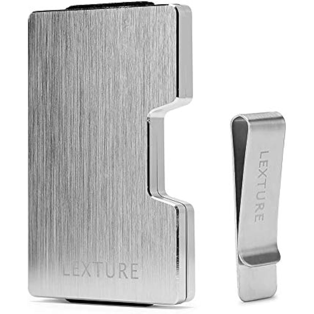 Details About Aluminum Wallet Rfid Credit Card Holder With Detachable Metal Money Clip Silver - 