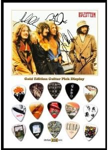 Printed Picks Company Led Zeppelin (B) New Gold Edition Guitar Pick Display with 15 Guitar Picks