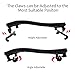 Violin Shoulder Rest Adjustable for 3/4-4/4 Size Violin, 13-14 Inch Viola Shoulder Rest, Fiddle Violin Shoulder Pad with Collapsible Feet for Violinist/Begginer Newbie Violin Player - Black