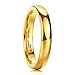 King Will Glory 4mm Gold Plated High Polished Comfort Fit Domed Tungsten Carbide Ring Wedding Band