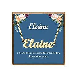Ldurian Name Necklace Personalized | Elaine Name