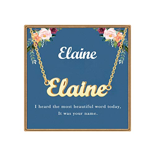 Ldurian Name Necklace Personalized | Elaine Name